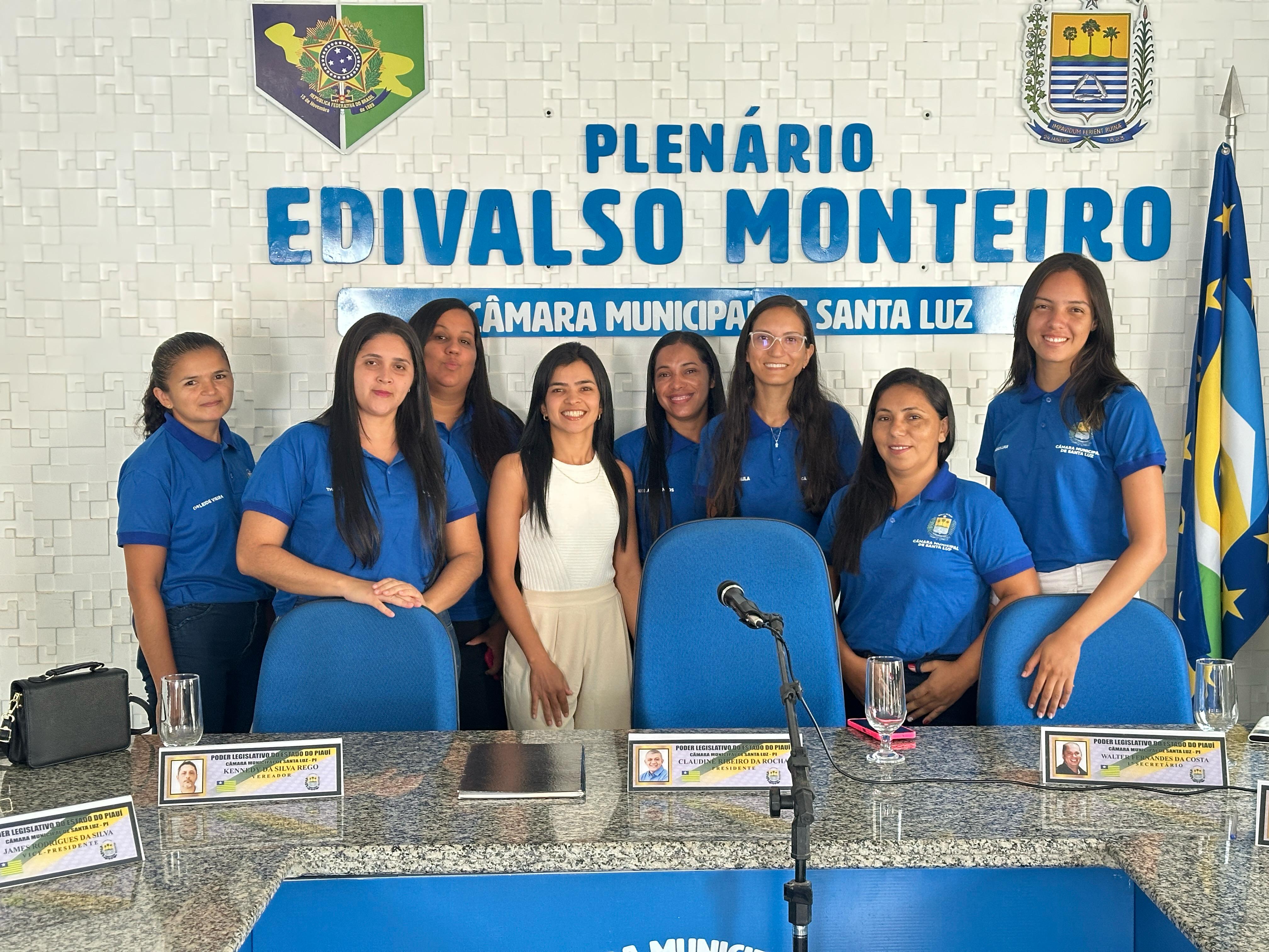 Câmara de Vereadores de Santa Luz - PI homenageia as mulheres com site oficial na cor rosa