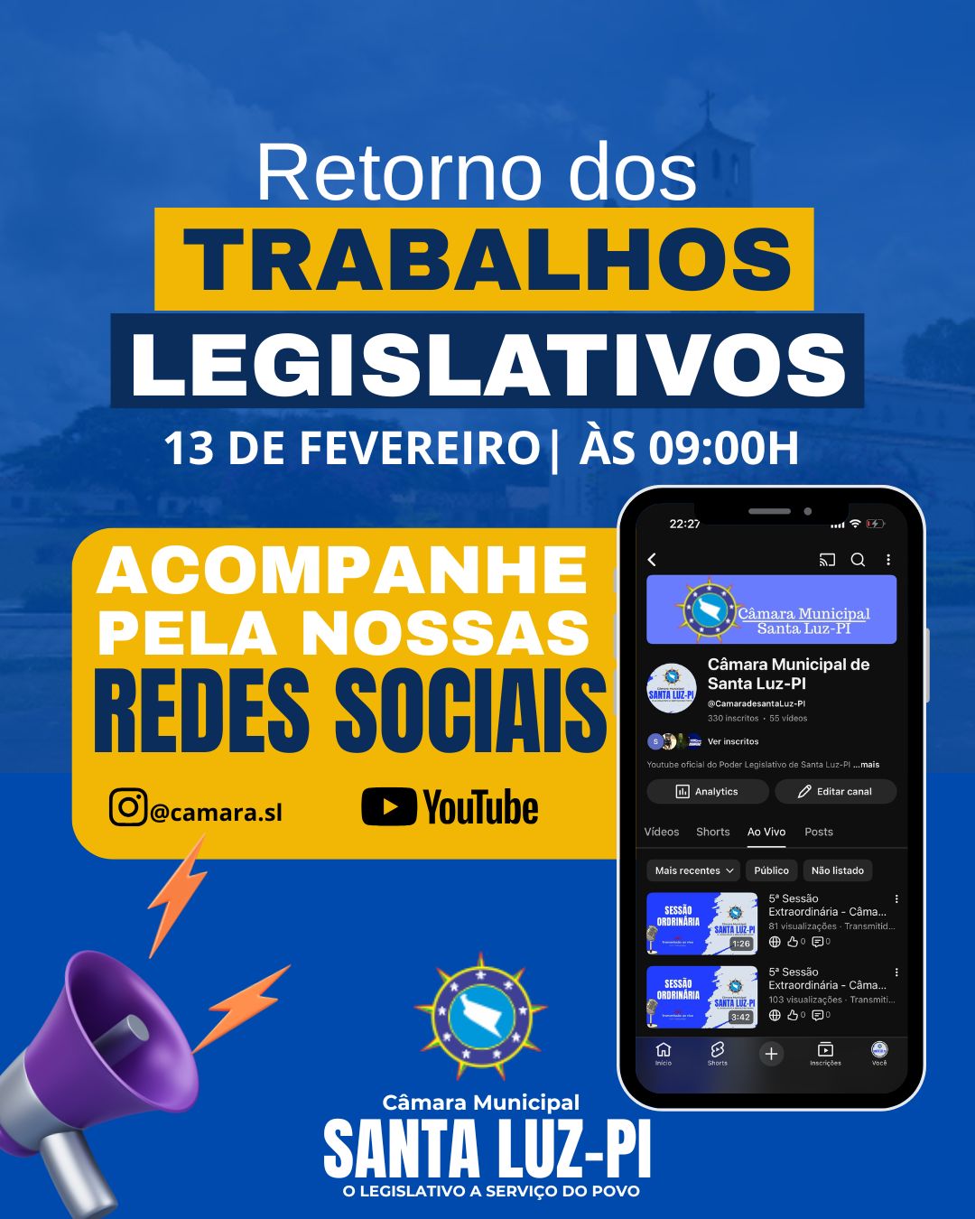 RETORNO DOS TRABALHOS LEGISLATIVOS